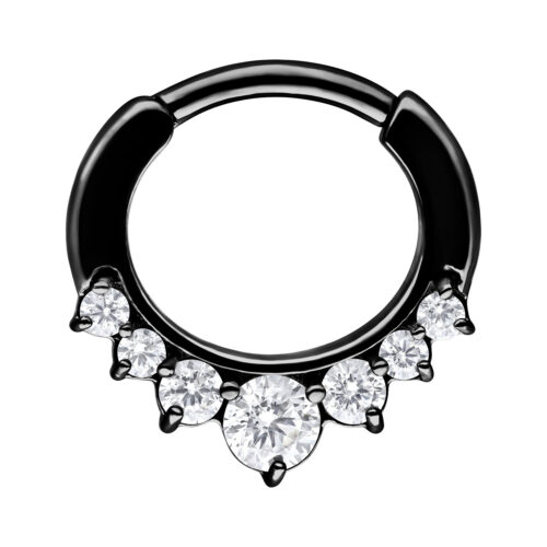 Hinged Ring cristalli in acciaio