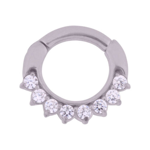 Hinged Ring Glamorous in acciaio