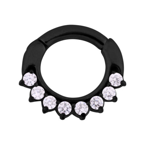 Hinged Ring Glamorous in acciaio