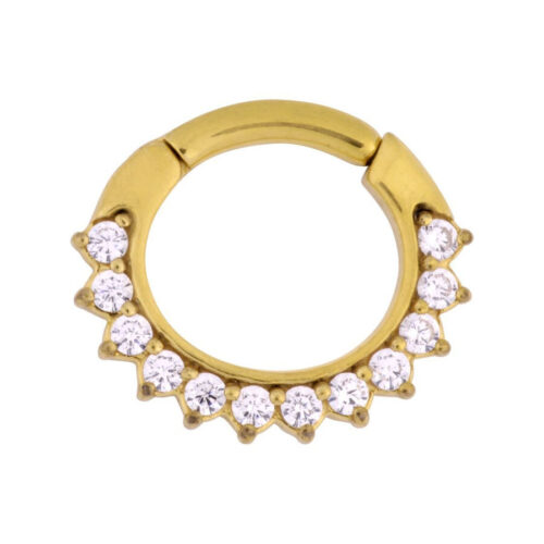 Hinged Ring Glamorous in acciaio