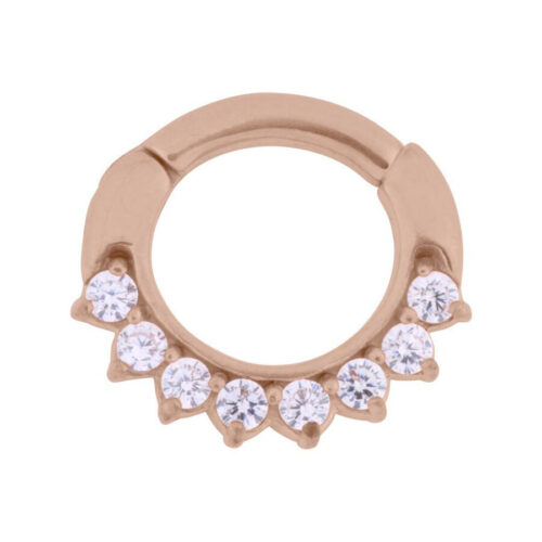 Hinged Ring Glamorous in acciaio