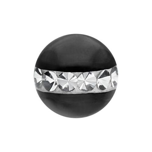 Sfera Cristalli Acciaio Nero per Filetto Esterno