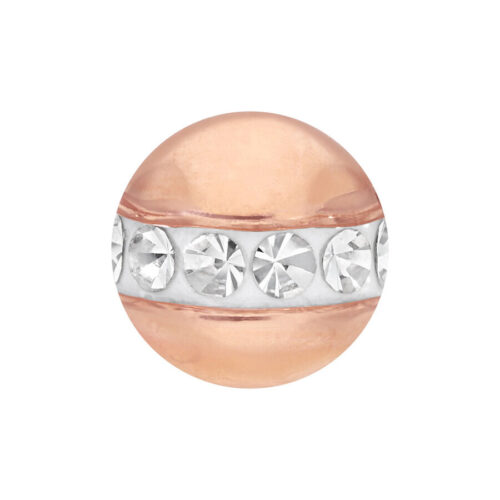 Sfera Cristalli Acciaio Oro Rosa per Filetto Esterno