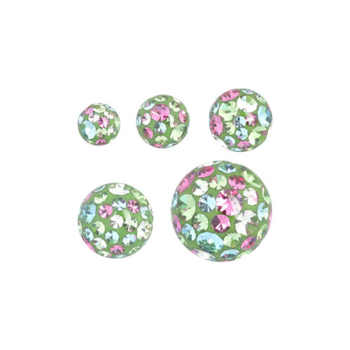 Sfera Cristalli Acciaio per Filetto Esterno