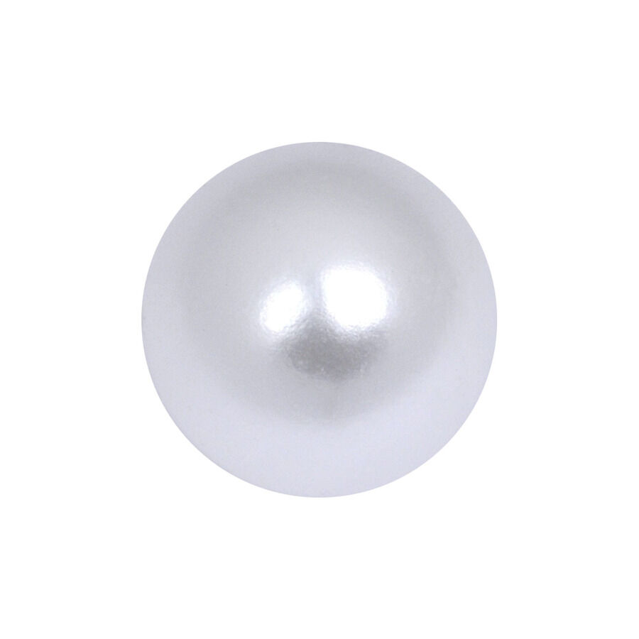 Sfera di perla bianca 3mm per piercing Sfera di perla sintetica bianca con diametro di 3 mm su sfondo bianco
