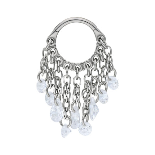 Clicker Waterfall Crystal in Titanio