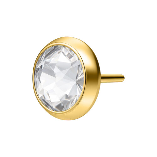 Disco Cristallo Push-Fit Titanio per Triple Piercing