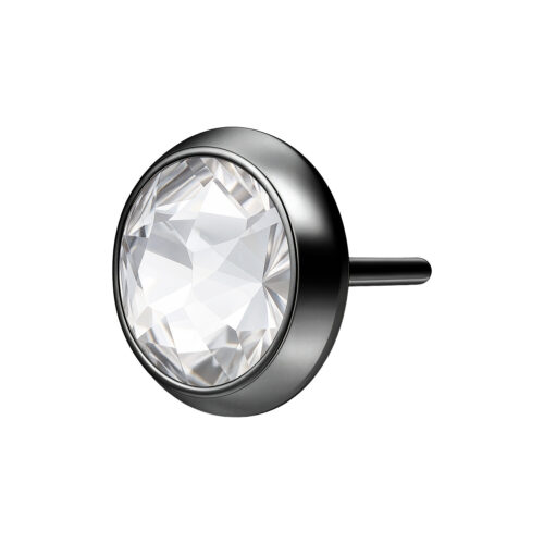 Disco Cristallo Push-Fit Titanio per Triple Piercing