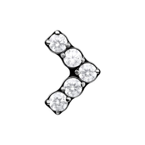 Terminale Push-Fit V shape in titanio - Nero