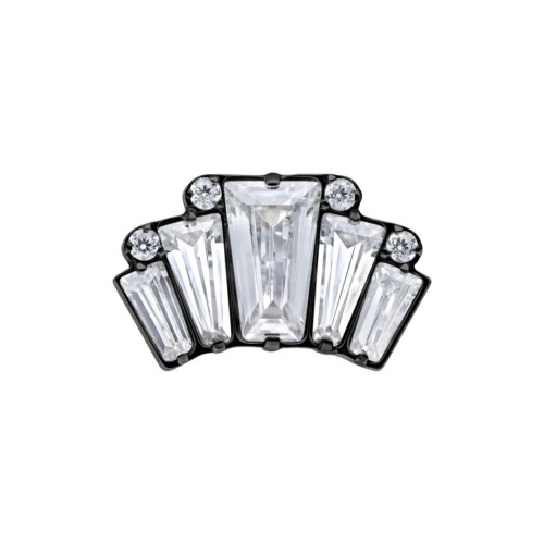 Terminale push-fit Cristalli quadrati - Nero