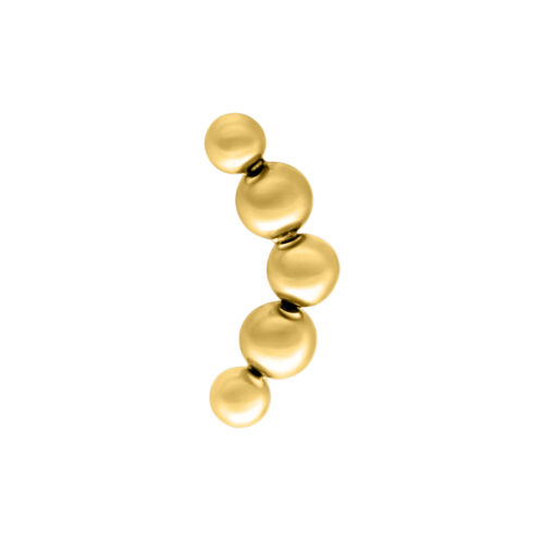 Terminale Push-Fit Curved Bubble in Titanio - Oro