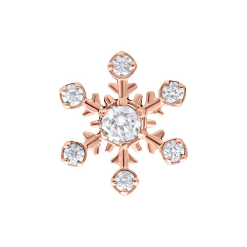Terminale Push-Fit Snowflake in Titanio - Oro rosa