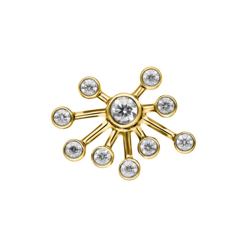 Terminale Push-Fit Crystal Sparkle in Titanio - Oro