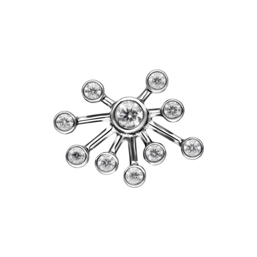 Terminale Push-Fit Crystal Sparkle in Titanio