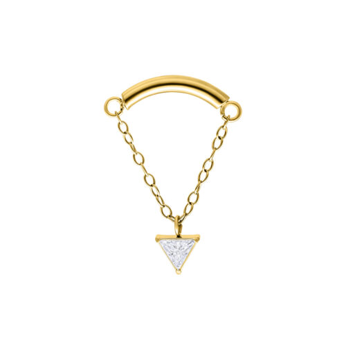 Terminale Push-Fit Hidden Helix Cristallo Triangolo - Oro