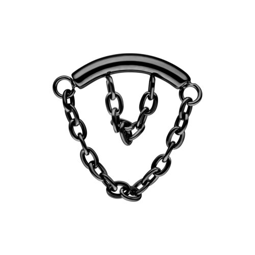 Terminale Push-Fit Hidden Helix Double Chain - Nero