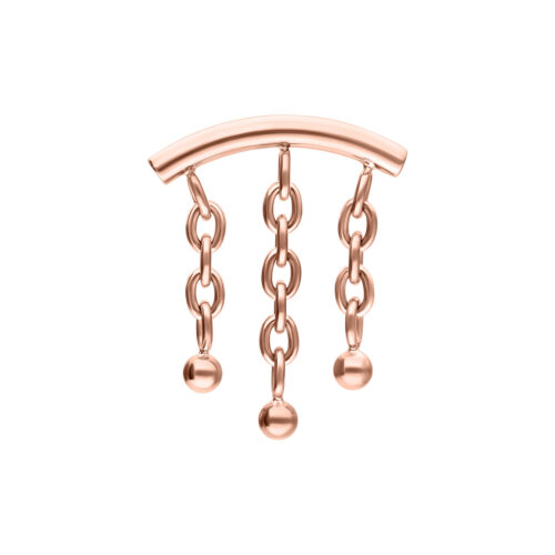 Terminale Push-Fit Hidden helix Catenine Bubble - Oro rosa