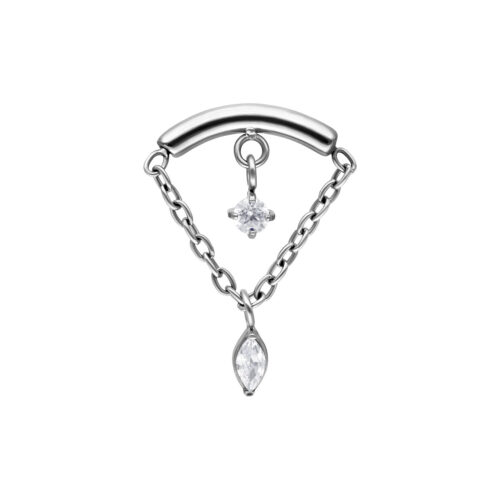 Double Jewelled Hidden Helix Push Fit Attachment