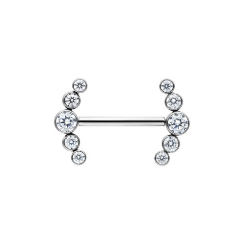 Penta Crystal Barbell in titanio