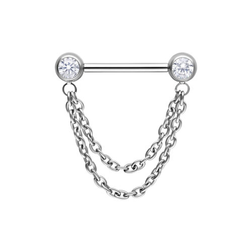 Nipple Barbell Push-Fit Double Chain