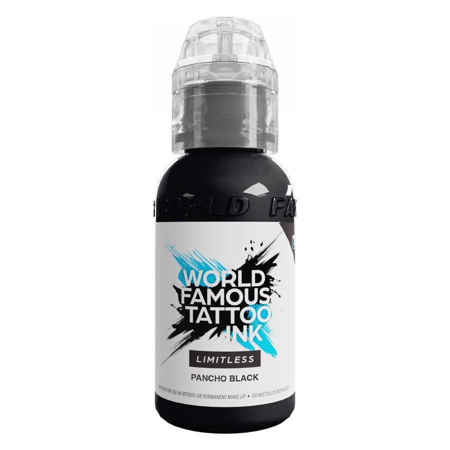 Inchiostro nero per tatuaggi di World Famous Ink, flacone da 30 ml