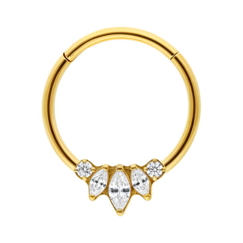 Anello Clicker Sunbutst in titanio