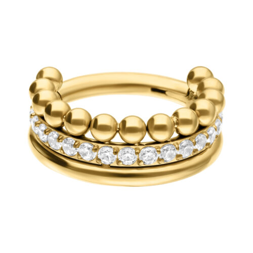 Clicker Triple Bubble Crystal in Titanio