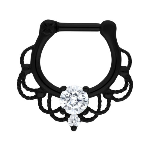 Septum Clicker Fairytale in acciaio nero