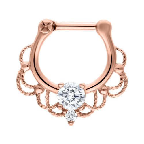 Septum Clicker Fairytale in acciaio oro rosa