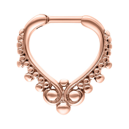 Septum Clicker Wonderland in acciaio oro rosa