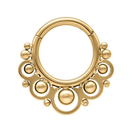 Anello Clicker Temple titanio - Oro