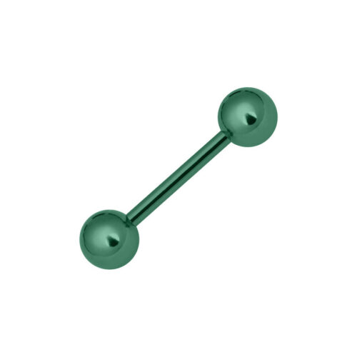 Barbell in titanio anodizzato verde