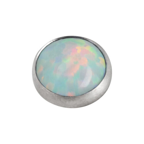 Puntale Dermal Anchor con opale verde menta, diametro filettatura 1,2 mm