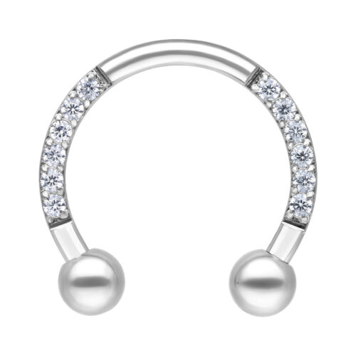Barbell Circolare Cristalli titanio